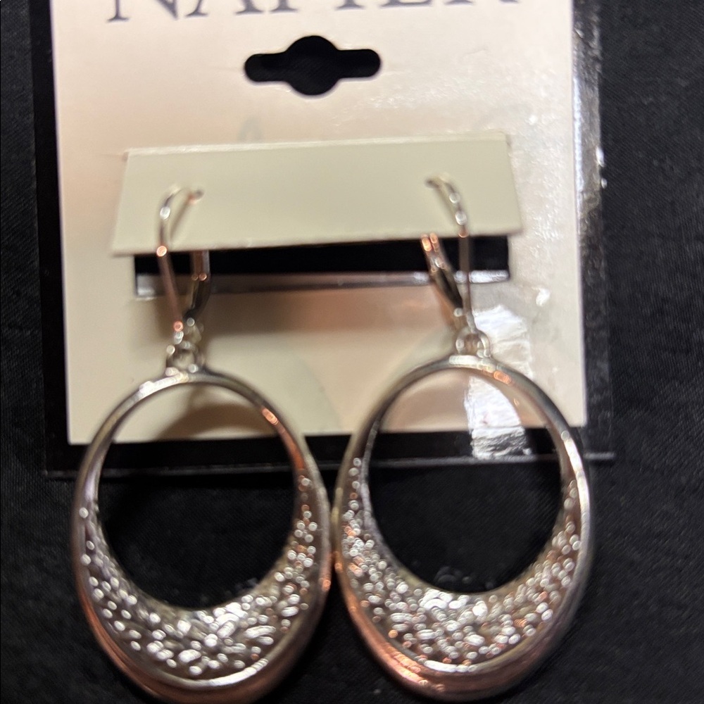 Napier Silver-Tone Hoop Earrings